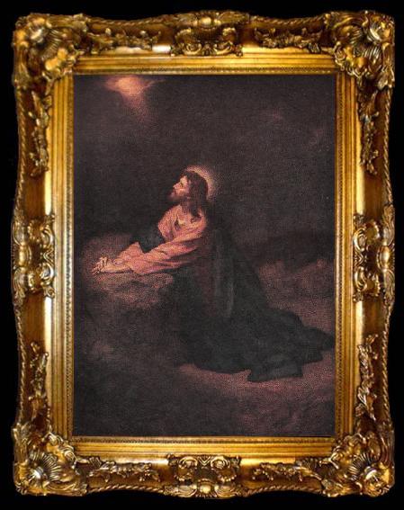 framed  Ludwig von Hofmann Christ in Gethsemane, ta009-2
